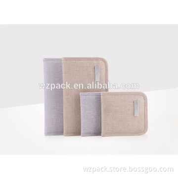 Hot!!! ODM Hot Sales RFID OEM Denim Long Wallet Jean Card Holder Travel Wallet Travel Ticket Wallets Changes Purse
